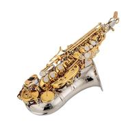 Student Sassofono Sassofono Acuto In Sib Placcato Argento Una Chiave Dorata Ottone Strumento A Fiato Professionale Sax Bemolle B