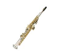 Student Sassofono Sassofono Acuto Tubo Dritto Ottone Placcato Argento Corpo Laccato Oro Chiave Sax Suonare Uno Strumento Musicale Con Custodia
