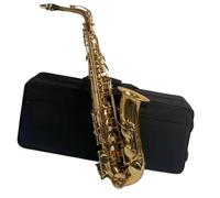 Student Sassofono Sassofono Contralto Mib Dorato Sax Corpo In Ottone Tasti Bianchi Strumento A Fiato Con Custodia Per Il Trasporto Guanti Spazzola In Tessuto Sax