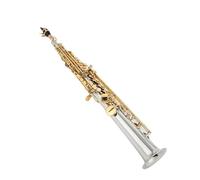 Student Sassofono Sassofono Triplo Realizzato In Giappone Nichel Argento Dritto Si Bemolle Sax Musicale Con Scatole Rigide (Color : Silver)