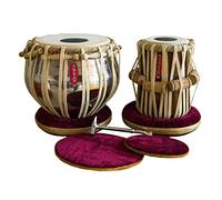 Student Tabla Drum Set, Maharaja Musicals Tabla Drum, Steel Bayan, Finest Dayan con libro, martello, cuscini e copertina (PDI-IB)