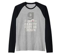Studente di Fisica Quantum Joke Schrödinger F = ma Nerd Gift Maglia con Maniche Raglan