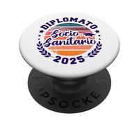 Studente Diplomato Diploma Maturità 2025 Socio Sanitario PopSockets PopGrip Adesivo