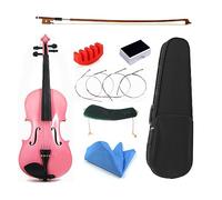 Studente Principiante Legno Massello Di Alta Qualità 4/4 Violino Violino Set Completo Accessori Violino Rosa (Color : 1/4)