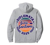 Studentessa Diplomata 2025 Diploma Socio Sanitario Maturità Felpa con Cappuccio