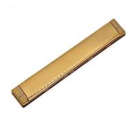 studenti Armonica Armonica D'oro/argento/nero 28 Fori C Tono Polifonia Cromatica Strumento Musicale Per Organo A Bocca (Color : Gold)