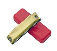 studenti Armonica Harmonica C Tone Key 10 Holes Arpa Tastiera Strumenti Musicali Professionali Fisarmonica (Color : Gold)