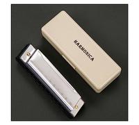 studenti Armonica Studente Di Armonica A 10 Buche A 20 Toni In Titanio Che Suona La Chiave C Dello Strumento Musicale (Color : Silver)