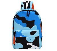 Studenti di sesso maschile e femminile, zaino mimetico alla moda, zaino per la scuola all'aperto, per il tempo libero, università, borsa per notebook, borsa di grande capacità, zaini per ragazze, Blu