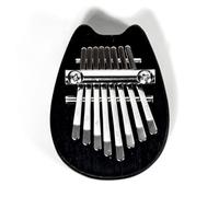 studenti Kalimba Mini strumento musicale entry-level nero in legno massello pianoforte a dita a otto toni strumento musicale kalimba a 8 toni(3/4)