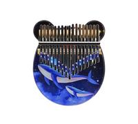 studenti Kalimba Pianoforte da dito kalimba colorato in acrilico per principianti con spirito di balena blu dipinto a 17 toni