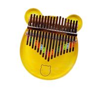 studenti Kalimba Vibrante pianoforte a pollice giallo Kalimba Pianoforte a dita Kalimba acrilico colorato per principianti a 17 toni