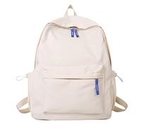 Studenti maschi e maschi zaino tempo libero campus cinque pezzi moda giovanile semplice borsa scuola di grande capacità zaini per le donne elegante, bianco, Taglia unica per tutti, Zaino daypack