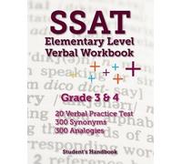 Student's Handbook SSAT Elementary Level Verbal Workbook (Tascabile)
