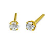 STUDEX Orecchini Medici Placcati Oro/Argento - Tiffany Cubic Zirconia
