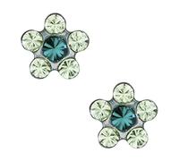 Studex-Punte con peridoto e smeraldo, 5 mm, in acciaio INOX, a forma di margherita per ipoallergenico e orecchini a lobo donna