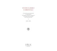 Studi classici orientali (2025) (Vol. 71)
