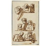 Studi di figure per l'apoteosi di Bodoni (1800) Stampa poster di Giuseppe Bossi (24 x 36)