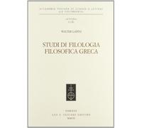 Studi di filologia filosofica greca