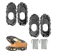 Studi di neve per scarpe e stivali - Con 30 borchie in acciaio, impugnature di trazione anti -slip, tacchette di trazione di crampi ideali per escursioni, camminate di neve, arrampicata, jogging