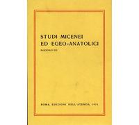 - Studi Micenei ed Egeo-anatolici. Fasc. XIII. Indice articoli: -V.Karageorghis