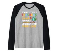 Studi sociali Insegnante Lezioni Studi sociali Insegnante Maglia con Maniche Raglan