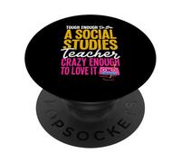 Studi sociali Insegnante Squadteam Studi sociali duri PopSockets PopGrip Adesivo