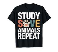 Studia Salva Animali Ripeti Studente Veterinario Maglietta