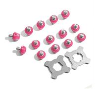 STUDIAMONDS Tacchetti di Gomma -14 Tacchetti TPU di Ricambio per Scarpe da Calcio-TPU Studs con 2 Chiave (Rosa Fluorescente)