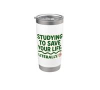 Studiare Per Salvare Med Scuola Vita Studente Di Medicina Umorismo Vite Bicchiere termico in acciaio inox doppia parete