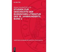 Studien Zur Geschichte Der Russischen Literatur Des 18. Jahrh (Copertina rigida)