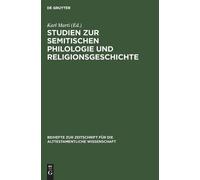 Studien Zur Semitischen Philologie Und Religionsgeschichte (Copertina rigida)