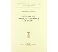 Studies in the Etruscan Loanwords in Latin