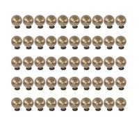 Studini per rivetti di perle decorazione abbigliamento da 50 set moli di metallo perline rotonde per perle in pelle arte che producono 12 mm materiale in ferro per cere (Antico bronzo)