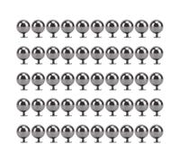 Studini per rivetti di perle decorazione abbigliamento da 50 set moli di metallo perline rotonde per perle in pelle arte che producono 12 mm materiale in ferro per cere (Nero d'argento)