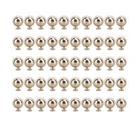 Studini per rivetti di perle decorazione abbigliamento da 50 set moli di metallo perline rotonde per perle in pelle arte che producono 12 mm materiale in ferro per cere (Oro)