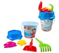 Studio 100 Bumba - Set da spiaggia giocattolo blu a forma di sabbia da 6 pezzi
