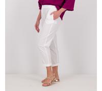 Studio 19 Pantaloni a carota in popeline di cotone con risvolto