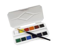 Studio 22 Tasca Viaggio Acquerello Pittura 12 Colore Mezza Pan Scatola Set
