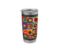Studio Colore di Kandinsky, Piazze con cerchi concentrici HD Bicchiere termico in acciaio inox doppia parete