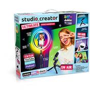 Studio Creator Ultimate Video Maker, Kit XL con Schermo Verde, Anello Luminoso LED colorato, Microfono + Luce per Selfie, Scatola Luminosa On Air e Altro Ancora, per Bambini dai 14 Anni in su