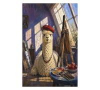Studio d'arte dell'alpaca Puzzle 1000 Pezzi in Legno, Sfida Impegnativa