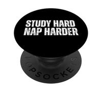 Studio Difficile Nap Più Difficile Divertente Studente College Vita Citazione PopSockets PopGrip Adesivo