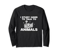 Studio Difficile Parlare con Animali Zoologia Umorismo per Zoologi Maglia a Manica