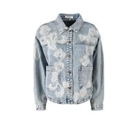 Studio Eleven Collection Giacca donna in jeans oversize con perline e paillettes