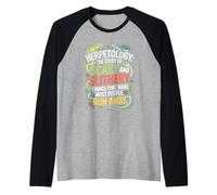Studio erpetologico Spaventoso striscio Creature rettili Amante Maglia con Maniche Raglan