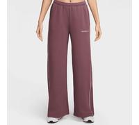 Studio Fleece Mid-Rise Wide-Leg Scallop Pants rosa M