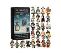 Studio Ghibli 3D Christmas Advent Calendar - Totoro 24-Day Pendant Blind Box for Holiday Countdown, Ideal Gift for Fans & Kids