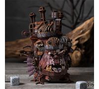 Studio Ghibli Howl's Moving Castle Kit puzzle in legno 3D versione a colori k...