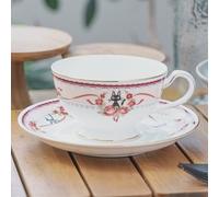 Studio Ghibli Kiki's Delivery Service Tazza da tè e piattino Jiji Pink